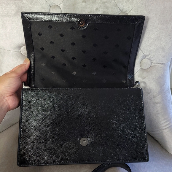 🍒NWT🍒 KATE SPADE HOLIDAY SAFFIANO GLITTER CONVERTIBLE BAG - Picture 11 of 12